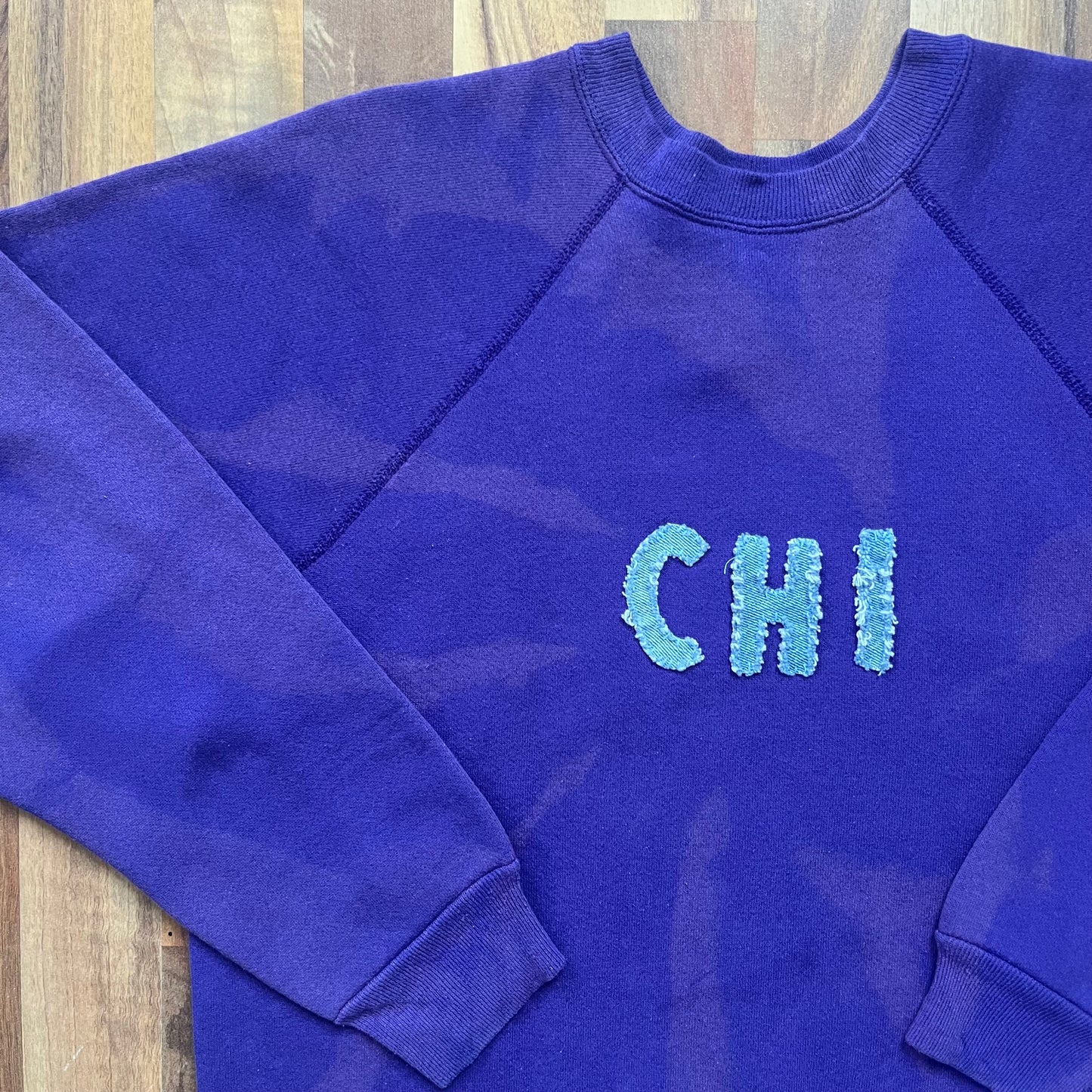 CHI Purple Bleached Crewneck | M