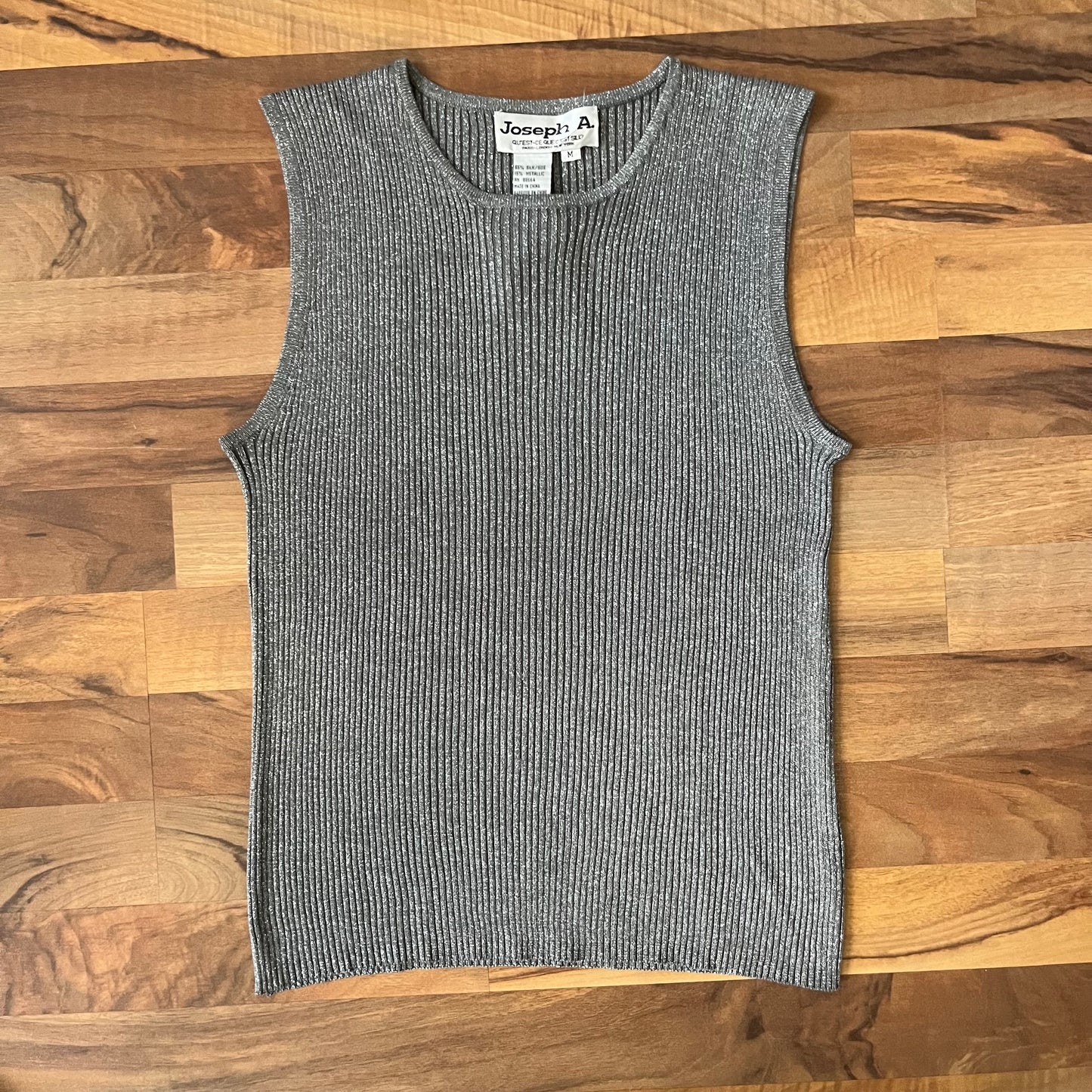 Vintage Silk Silver Top | Women's M