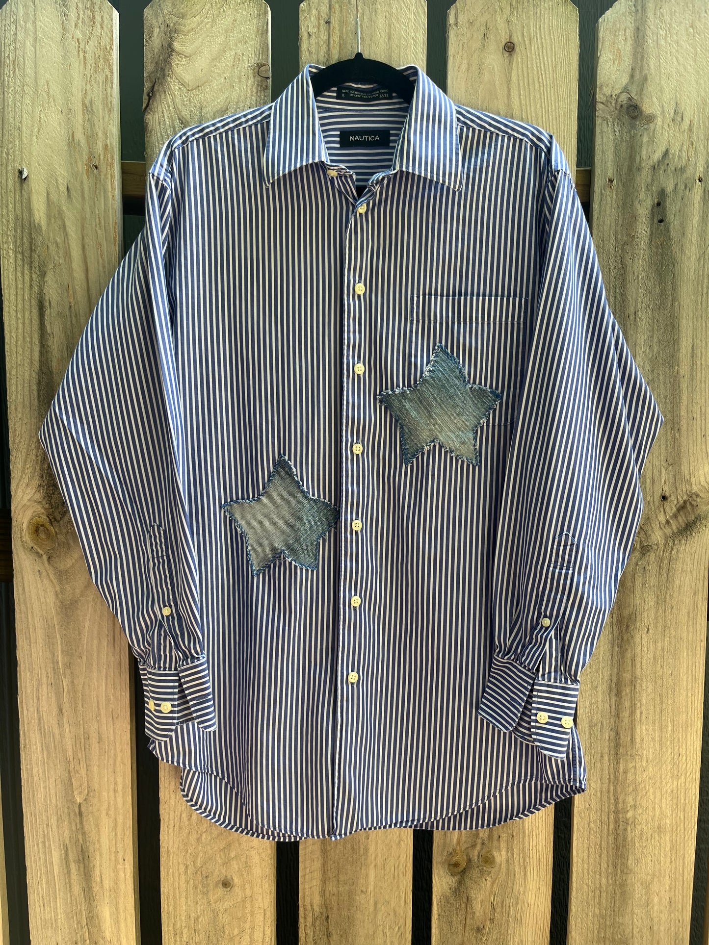 Star Patchwork Men's Button-Up