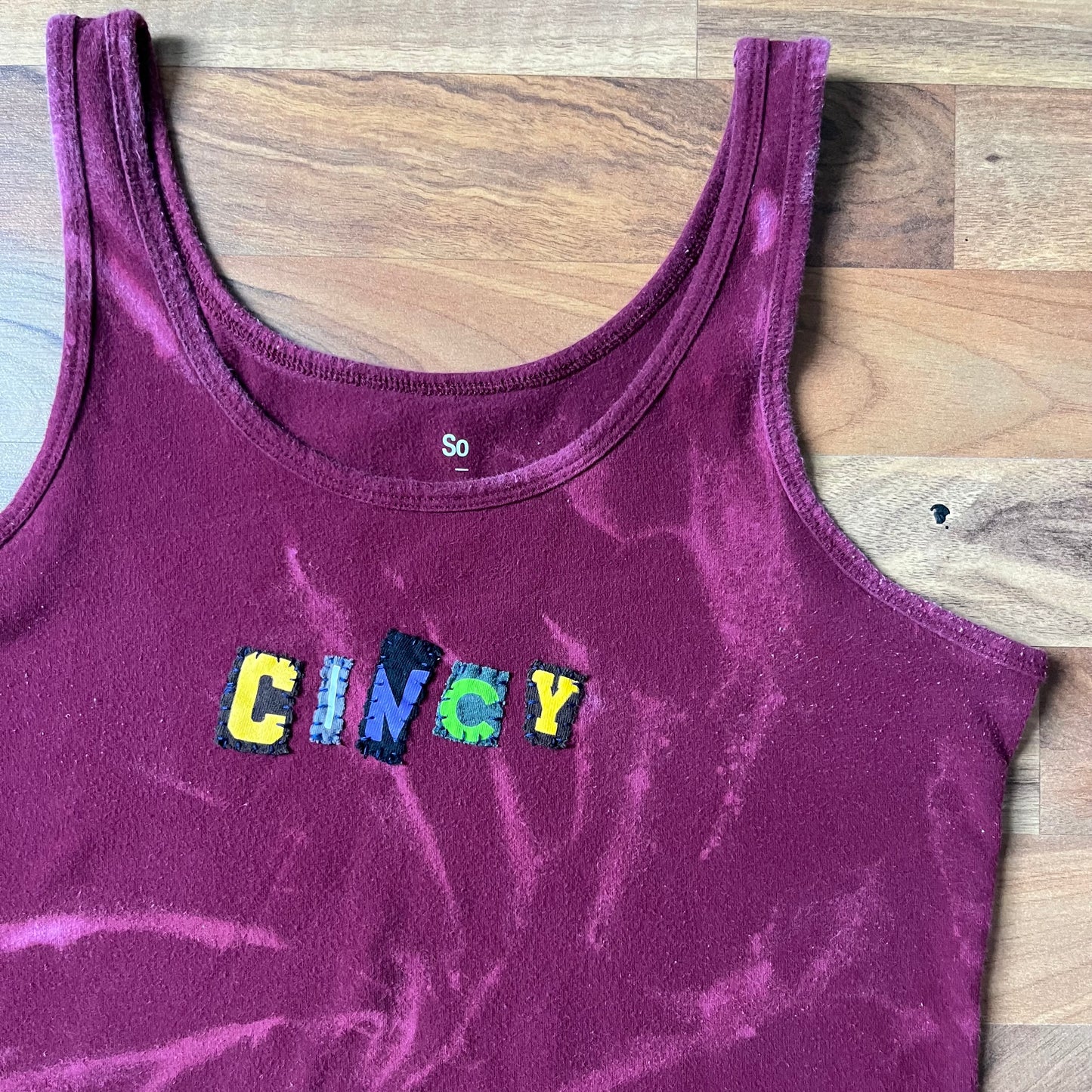 Bleached CINCY Ransom Tank | Women's L