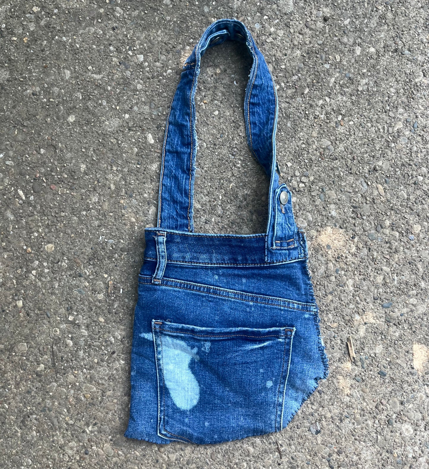 Upcycled Bleached Denim Purse