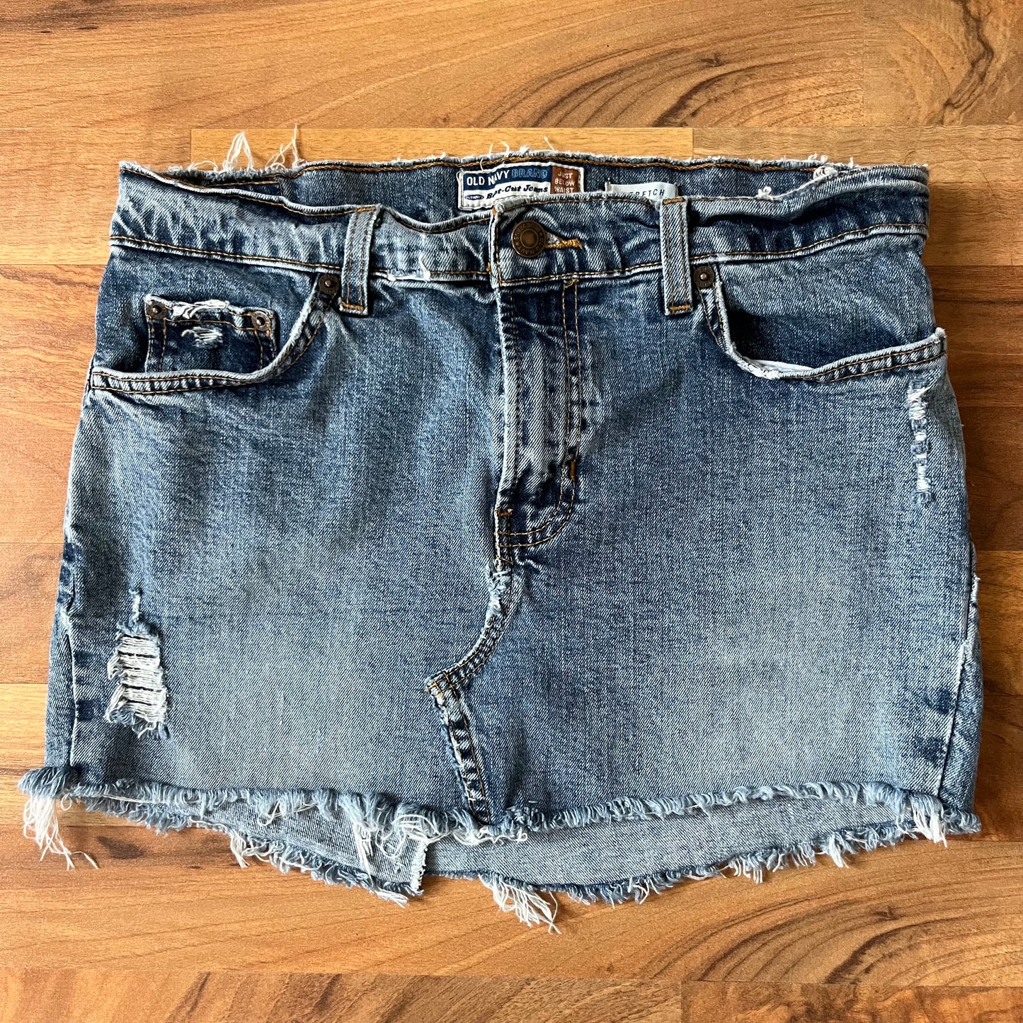 Distressed Upcycled Skirt | W: 31