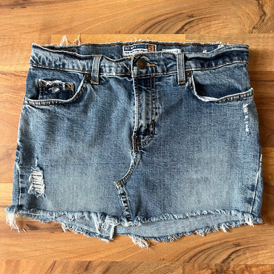 Distressed Upcycled Skirt | W: 31