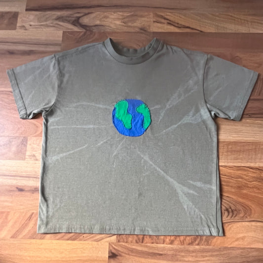 Green Bleached Earth Tee | Small