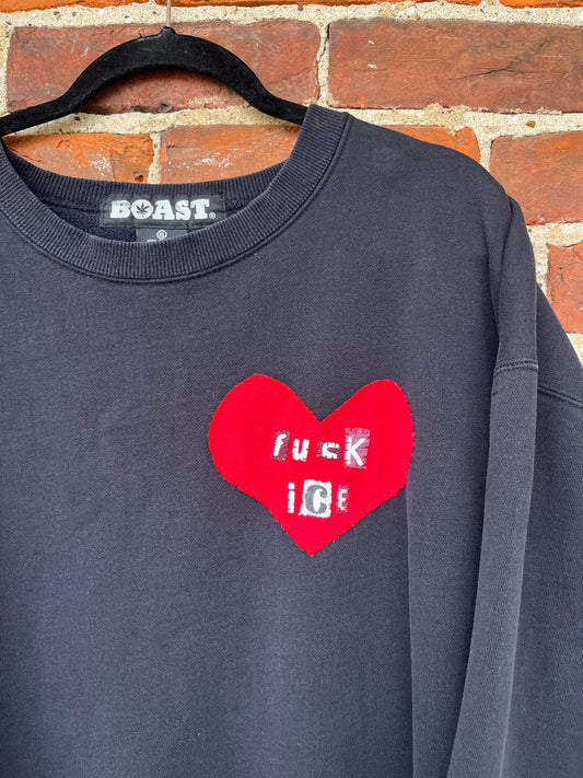 <3 FUCK ICE <3 Black Crew | XL