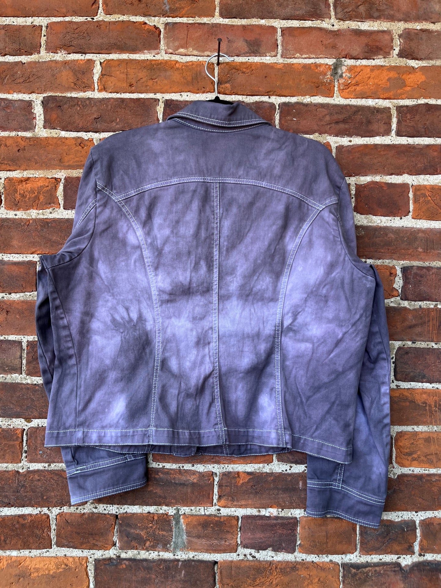 Purple Dyed Denim Jacket | Women's XL
