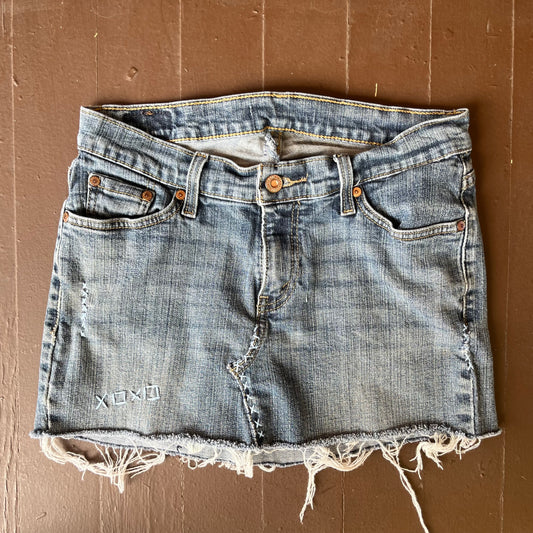Levi's Upcycled Mini Skirt | W: 30