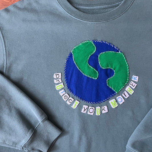 Green Protect Your Mother Crew | M
