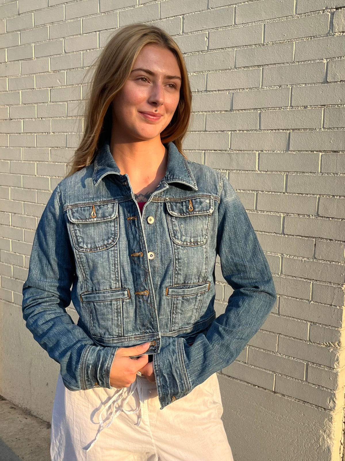 Starry Y2K Denim Jacket | Women's S/M