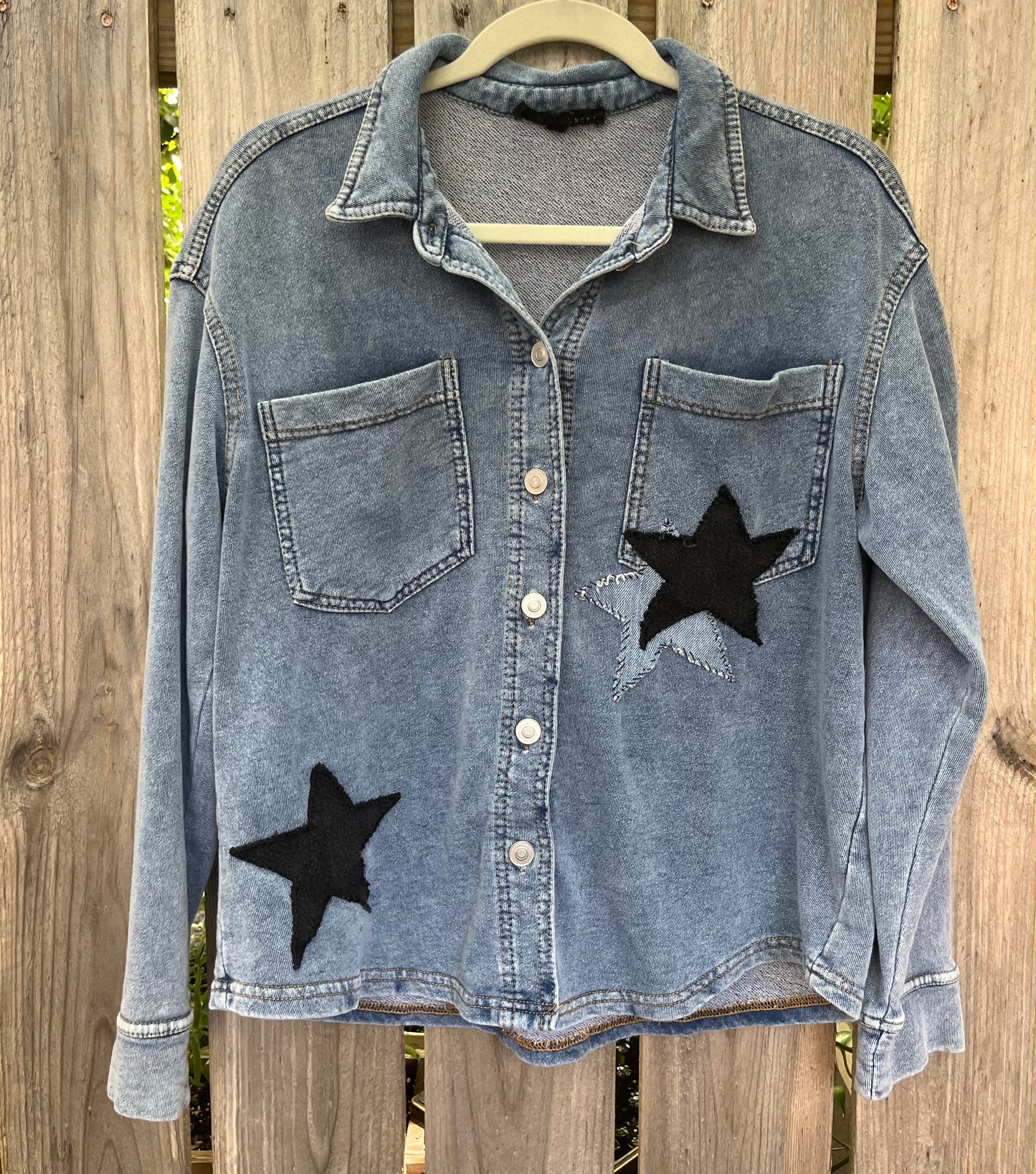 Star Patchwork Button down | Women's M