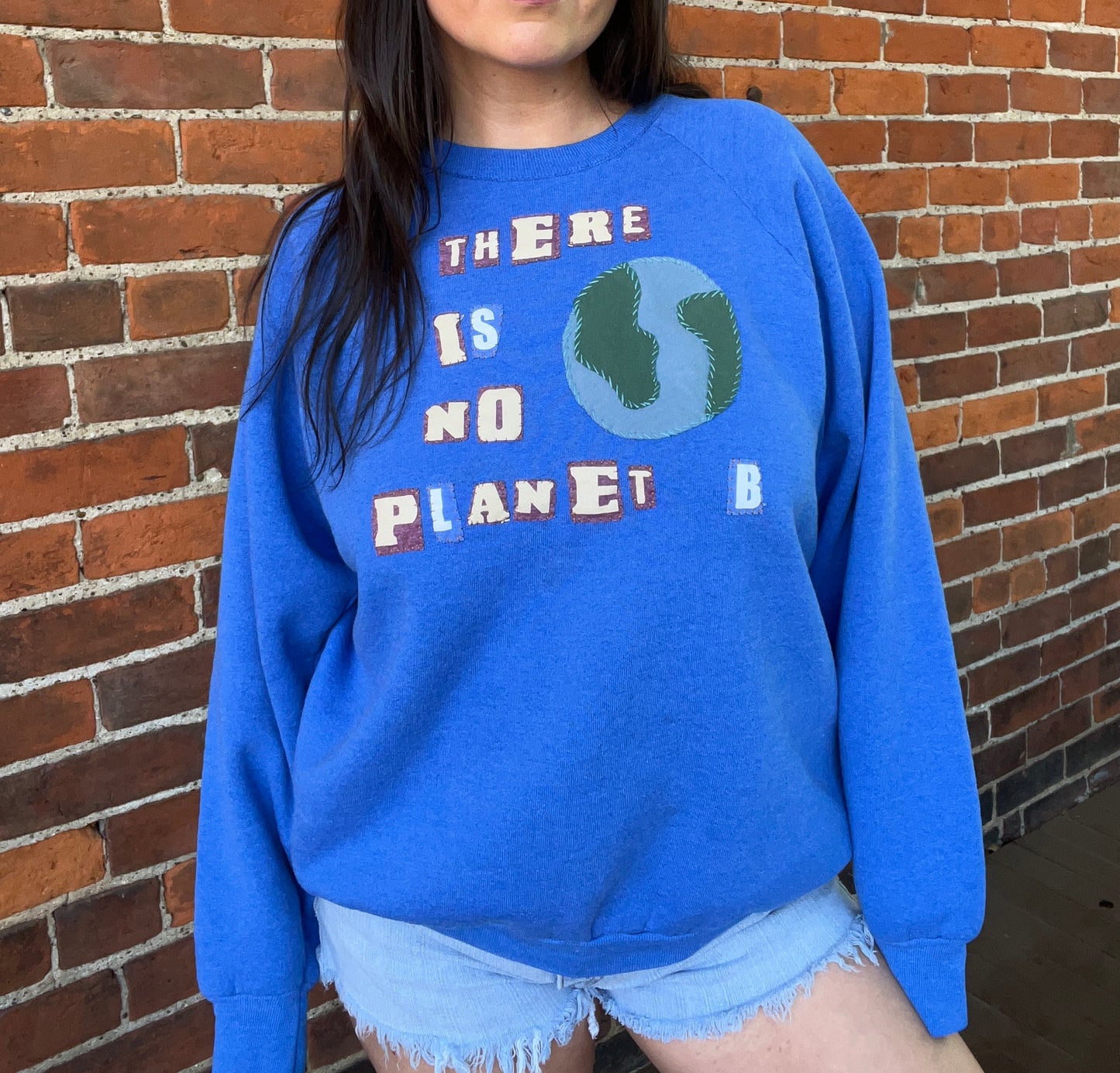 Vintage No Planet B Crew | L
