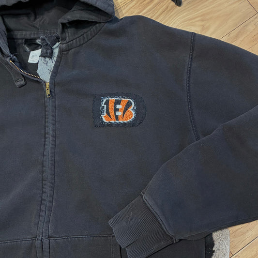 Black Bengals Zip Up Hoodie | XL