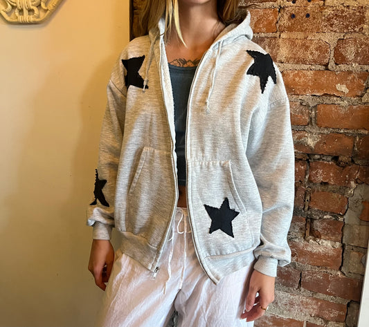 Starry Vintage Zip-Up Hoodie | Women's M