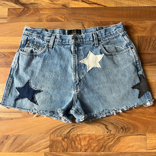 Star Patchwork Shorts | W: 34 in