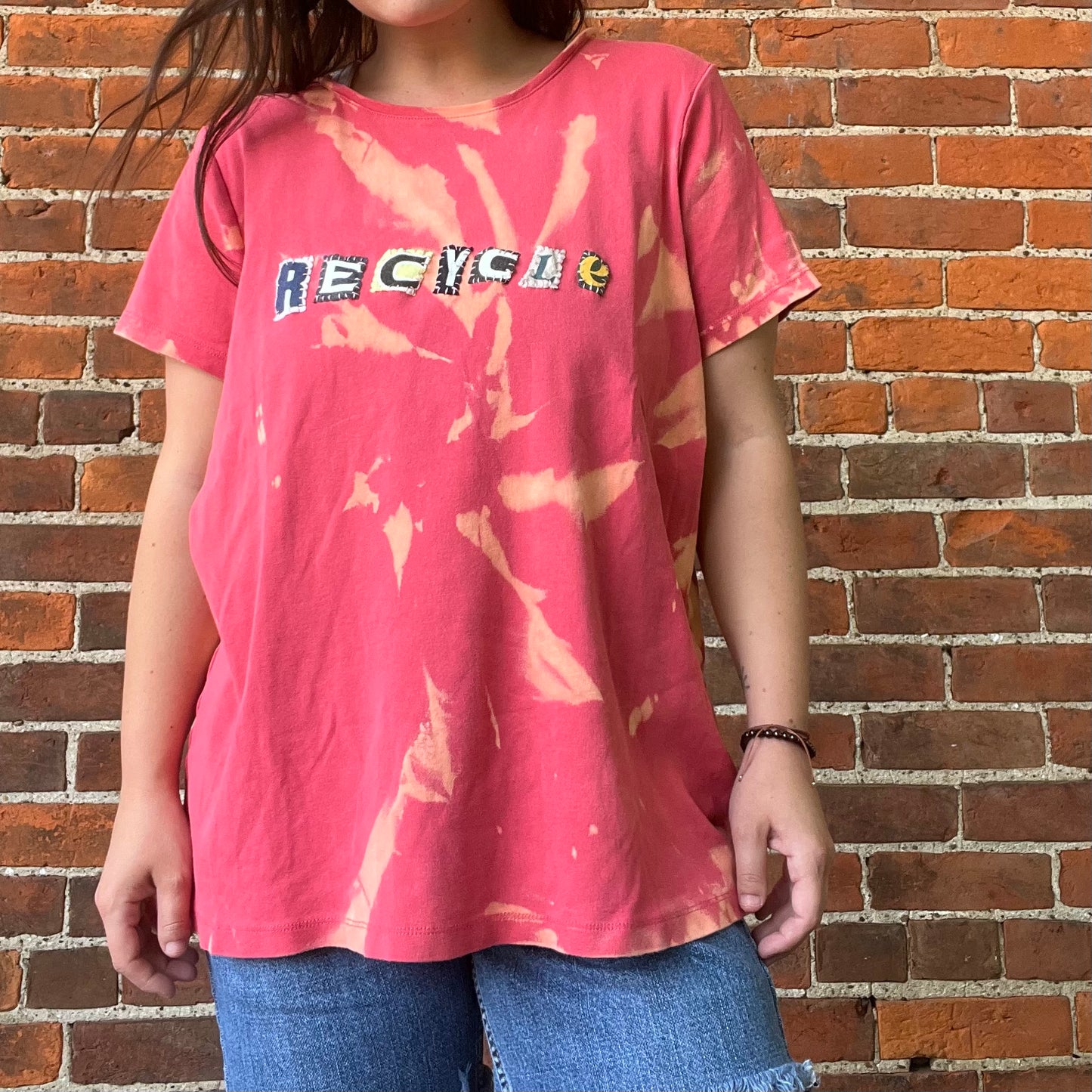 Bleached RECYCLE Ransom Note Tee | Women's XL