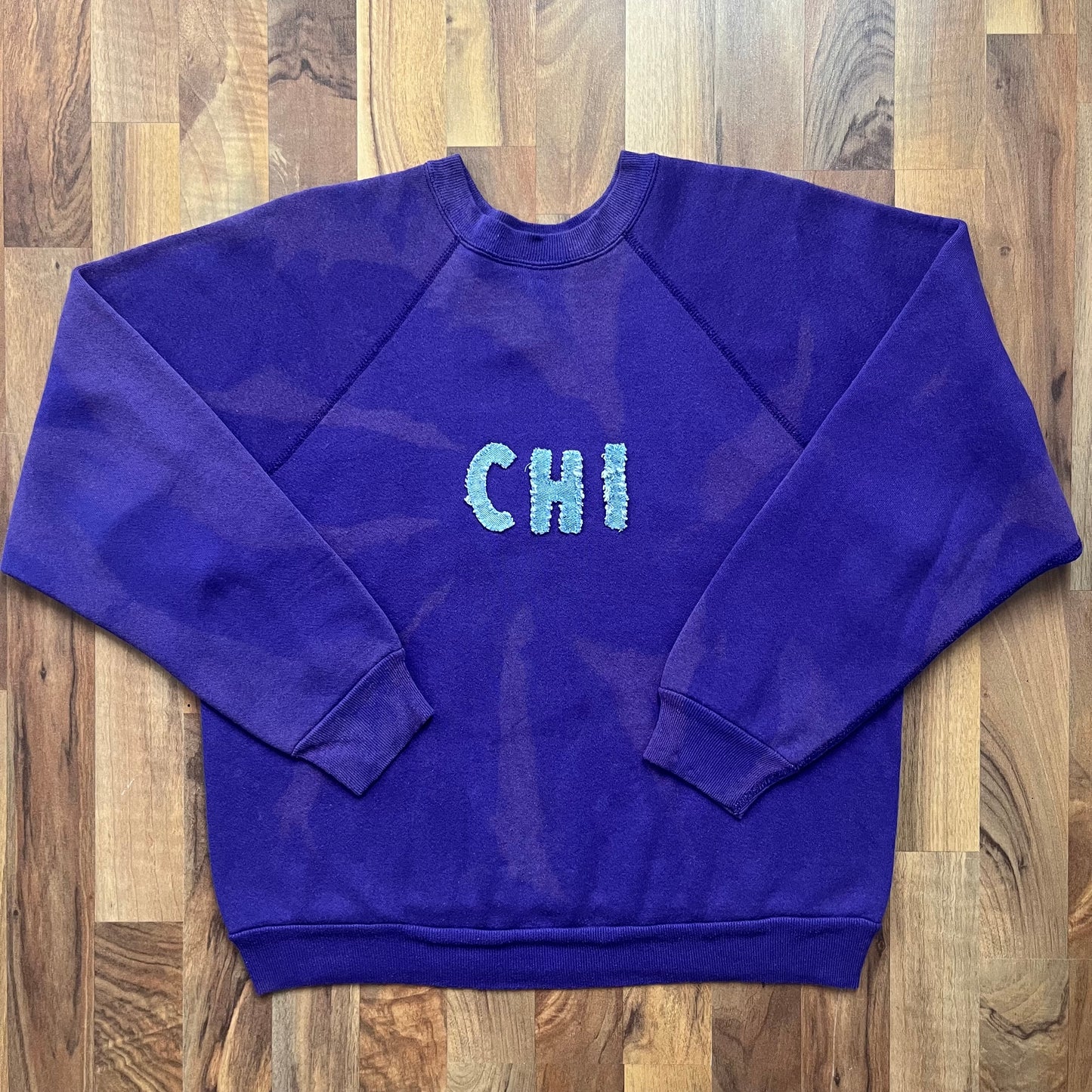 CHI Purple Bleached Crewneck | M