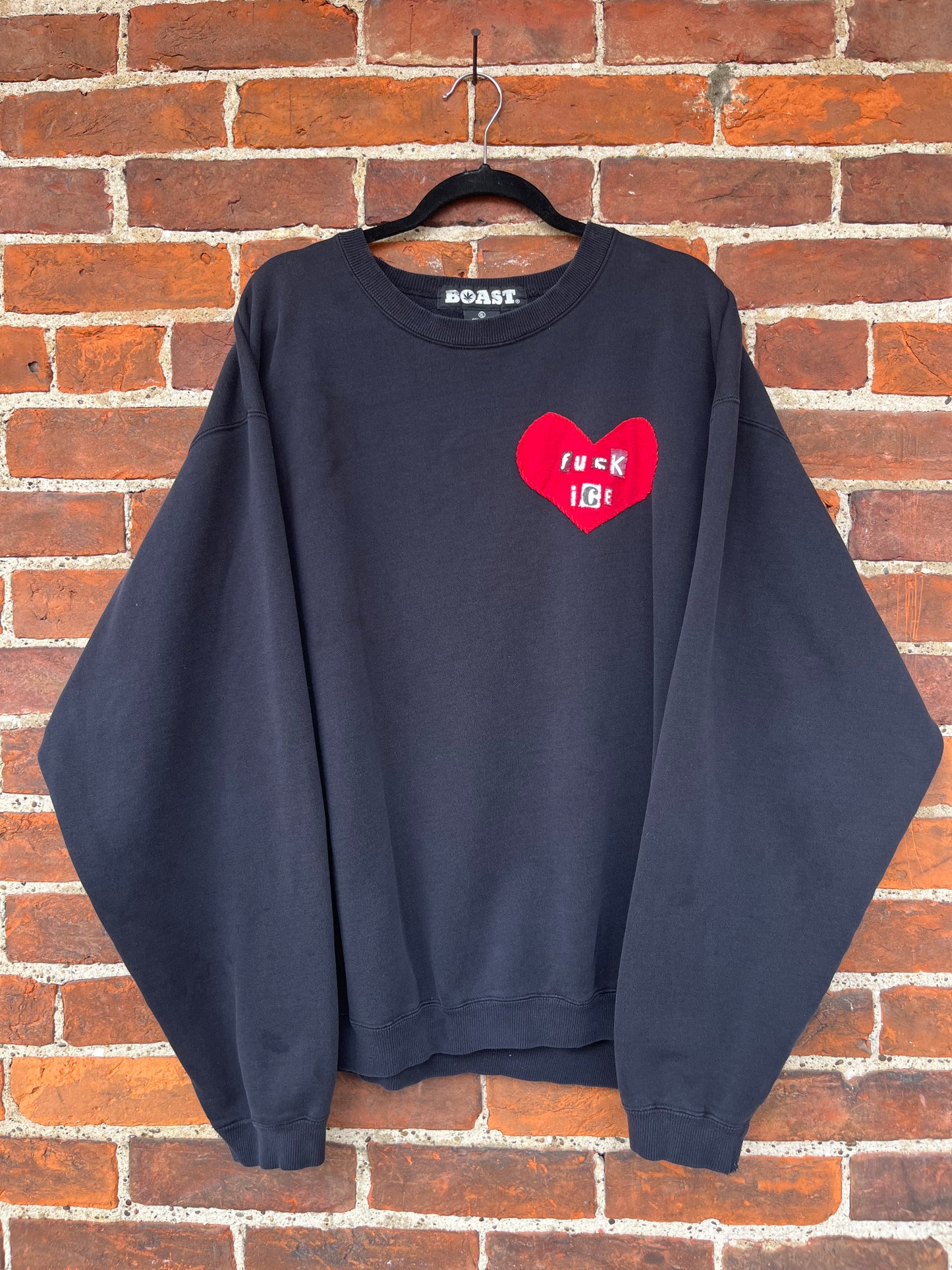 <3 FUCK ICE <3 Black Crew | XL