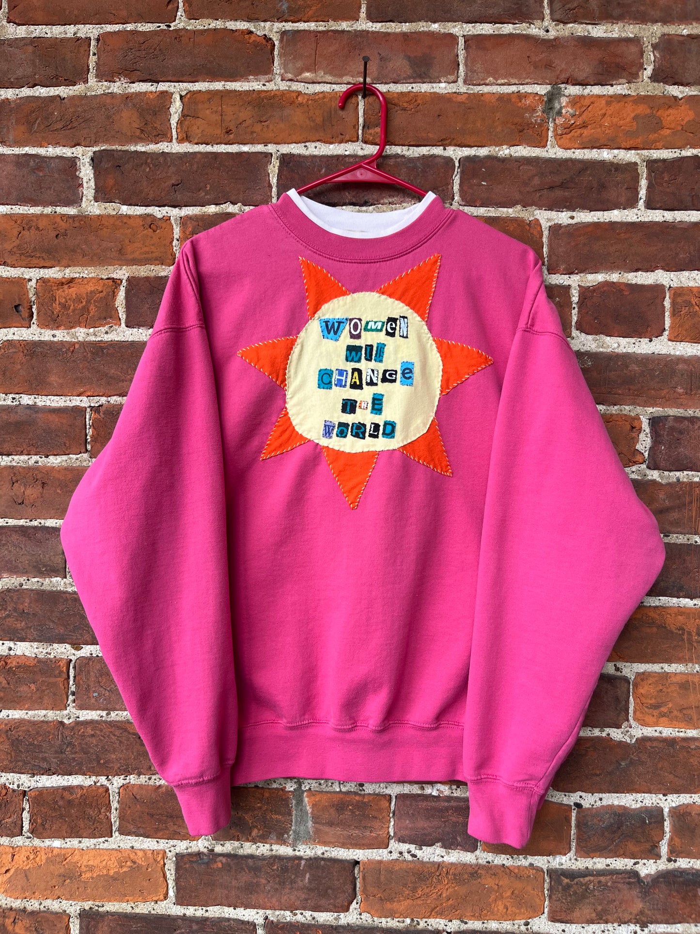 Vintage Upcycled Sunshine Crewneck | Women's Large