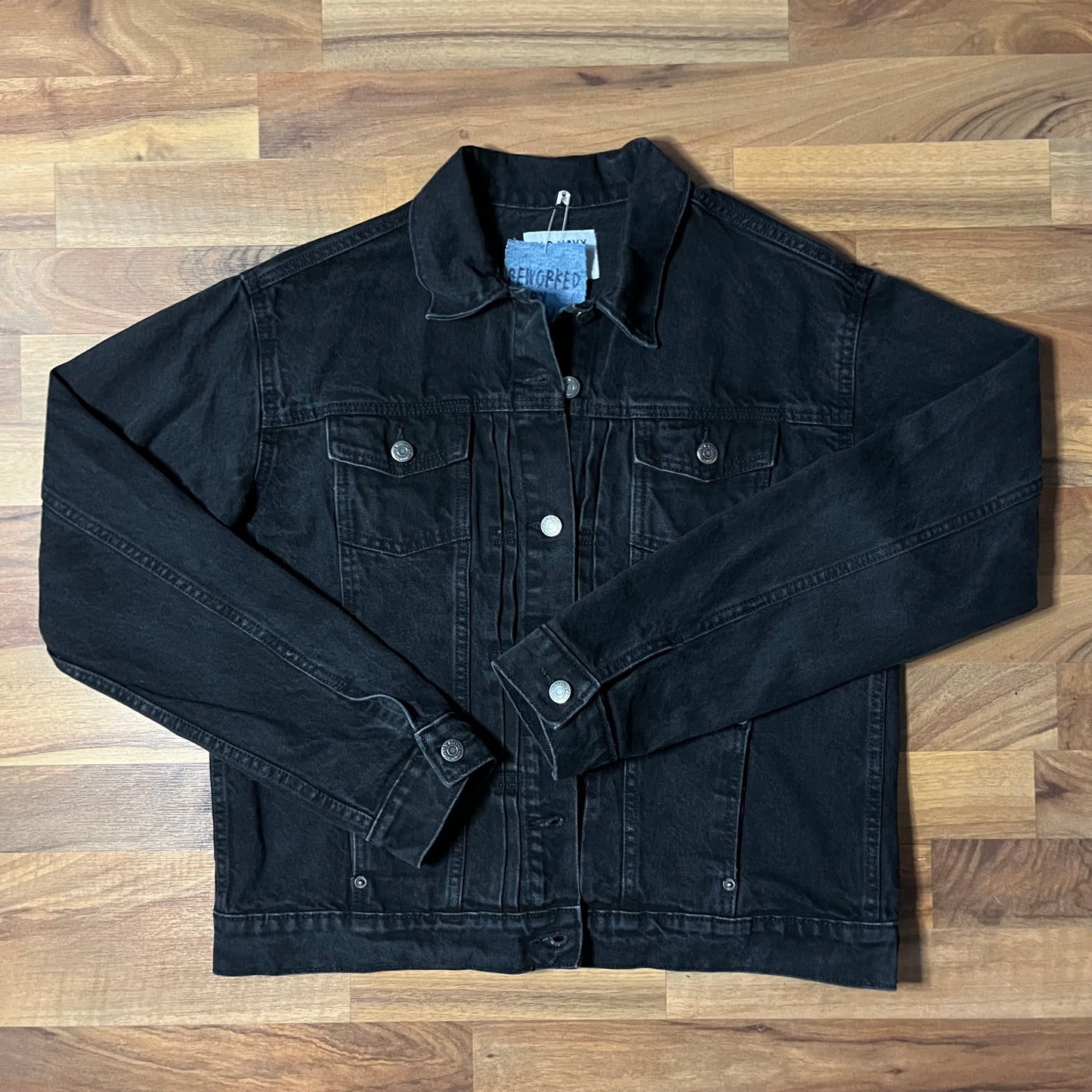 Joe Burrow Bengals #9 Black Denim Jacket | L