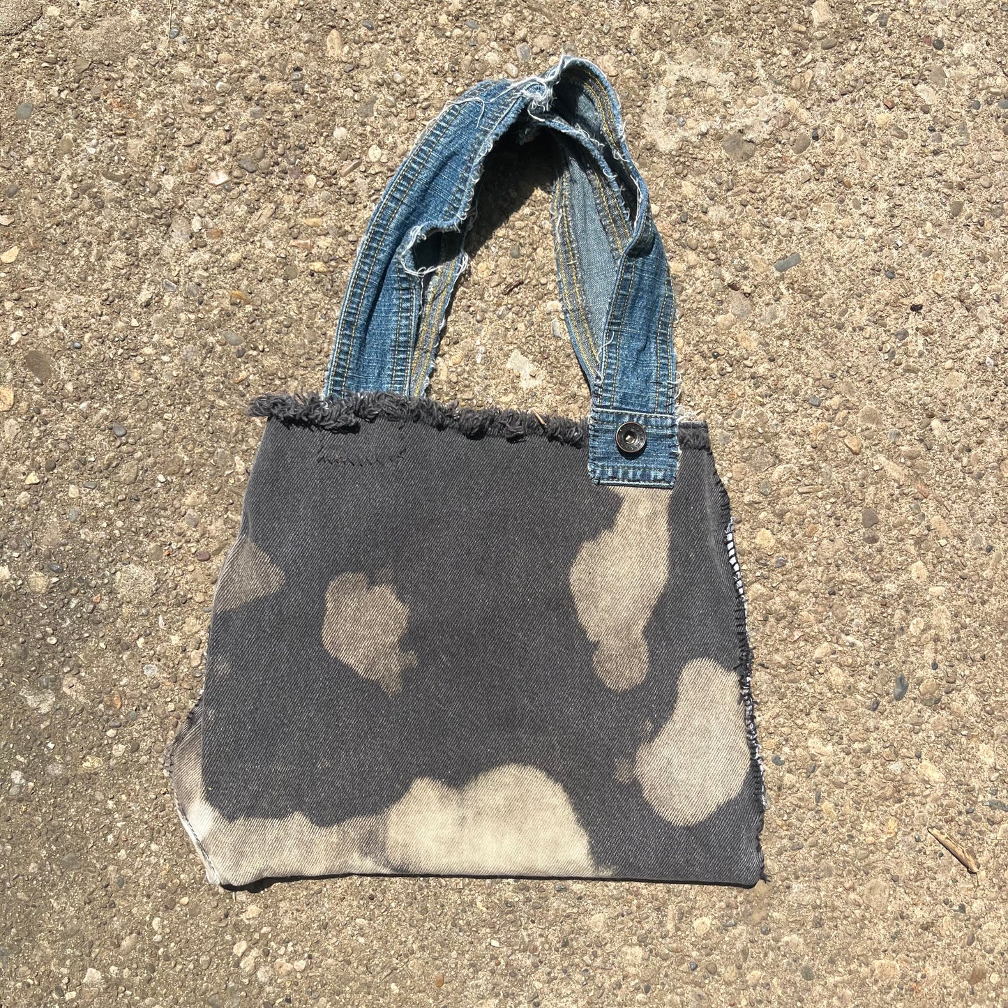 Bleached Upcycled Denim Purse