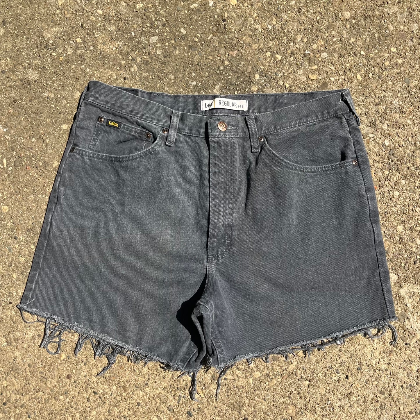 Gray Lee Cut-Off Shorts | W: 36