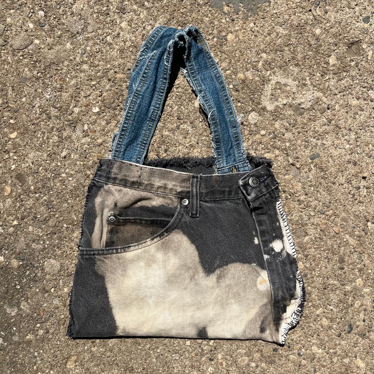 Bleached Upcycled Denim Purse