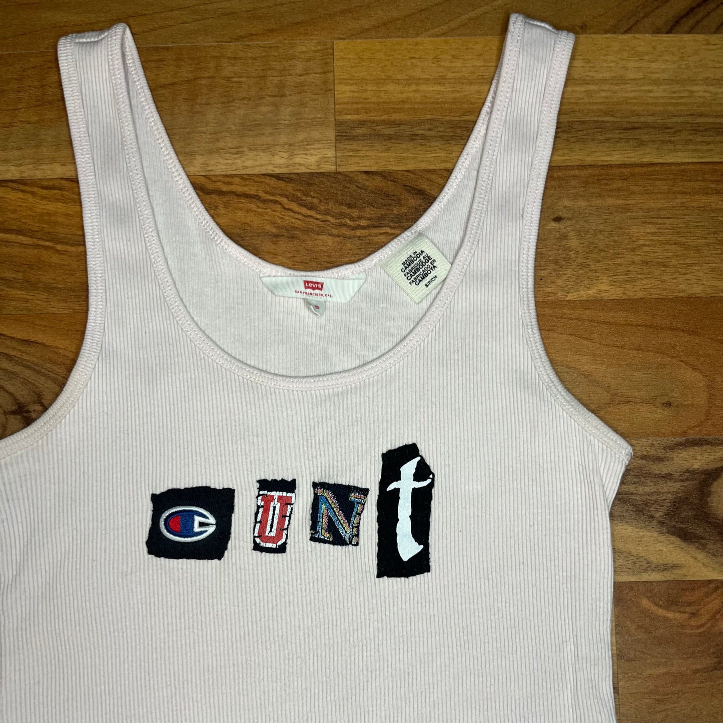 Light Pink Levi's CUNT Ransom Tank | Women's S