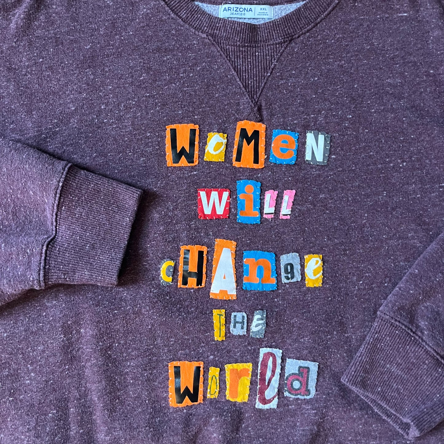 Maroon WOMEN WILL CHANGE THE WORLD Ransom Crew | 2XL