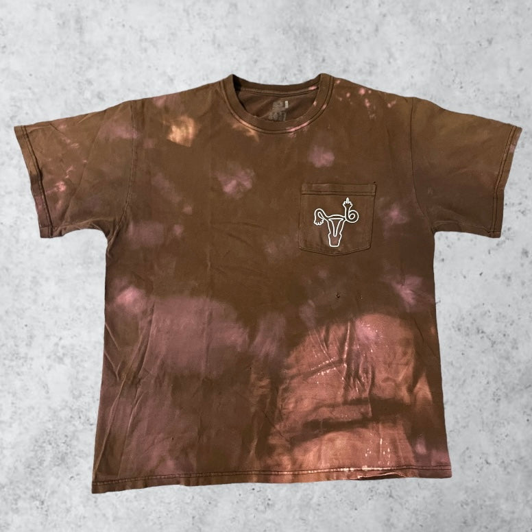 Brown Bleached Angry Uterus Tee | L