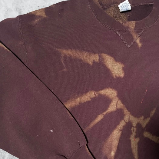 CUSTOMIZABLE: Maroon Bleached Crew | L