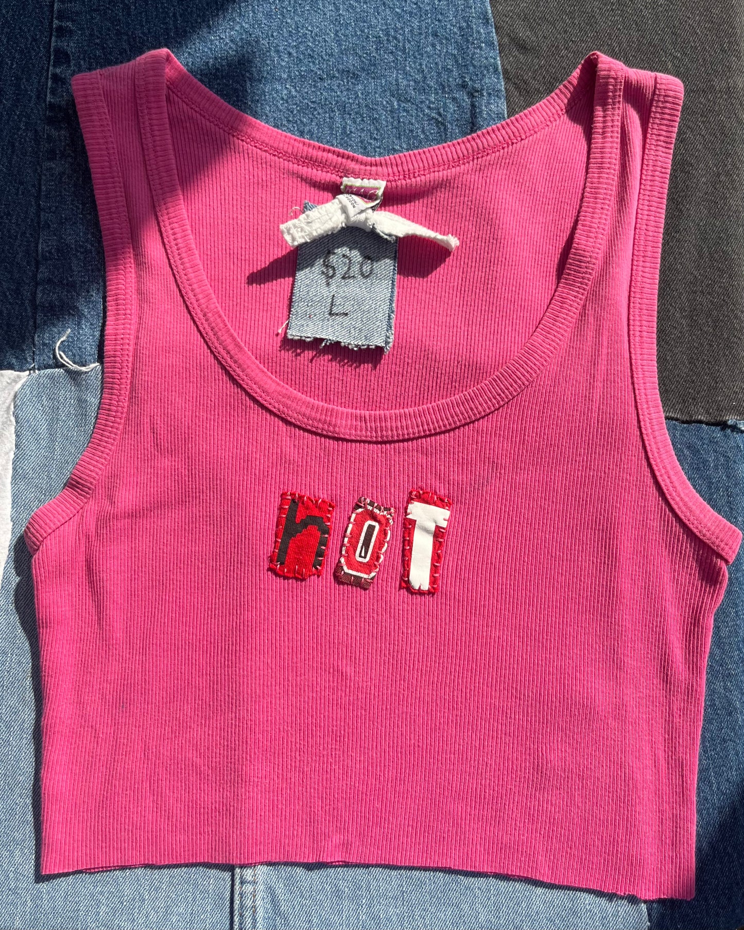 HOT Cropped Pink Ransom Tank | Women's L