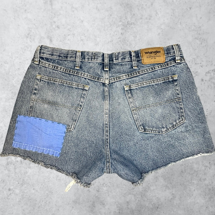 Patchwork Wrangler Cut-Offs | W: 38