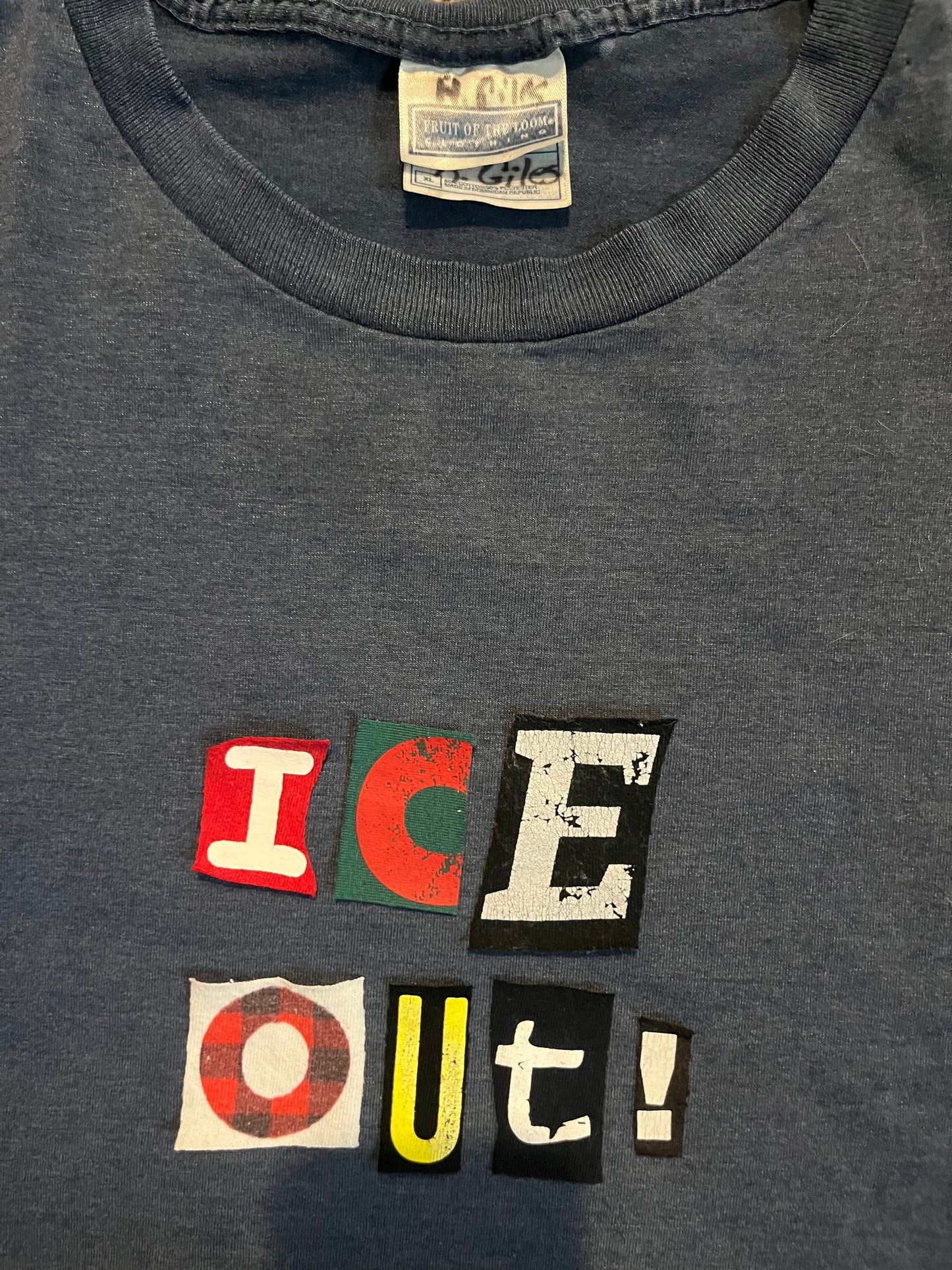Navy Vintage ICE OUT! Ransom Tee | XL