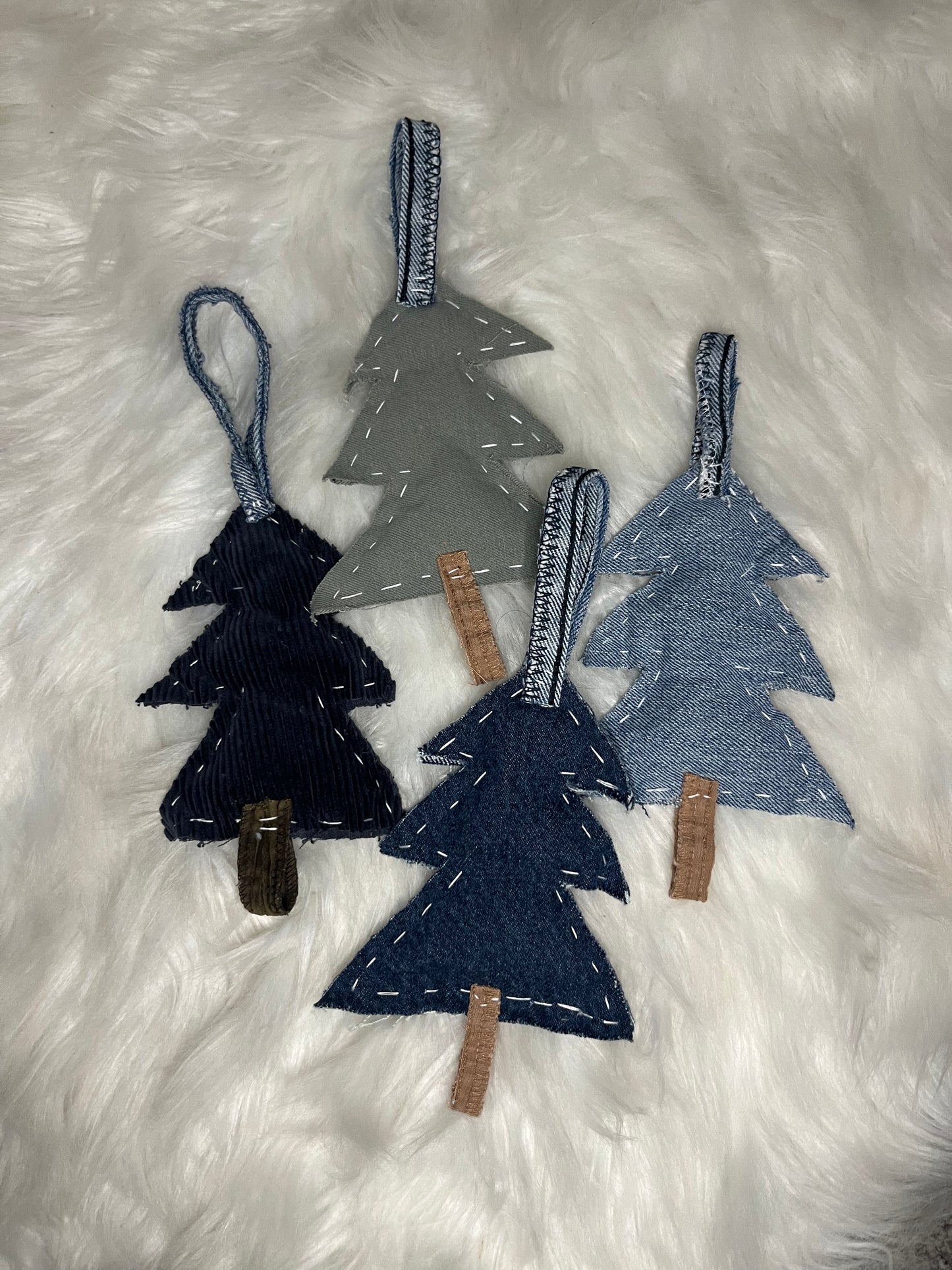 Denim Christmas Tree Ornament