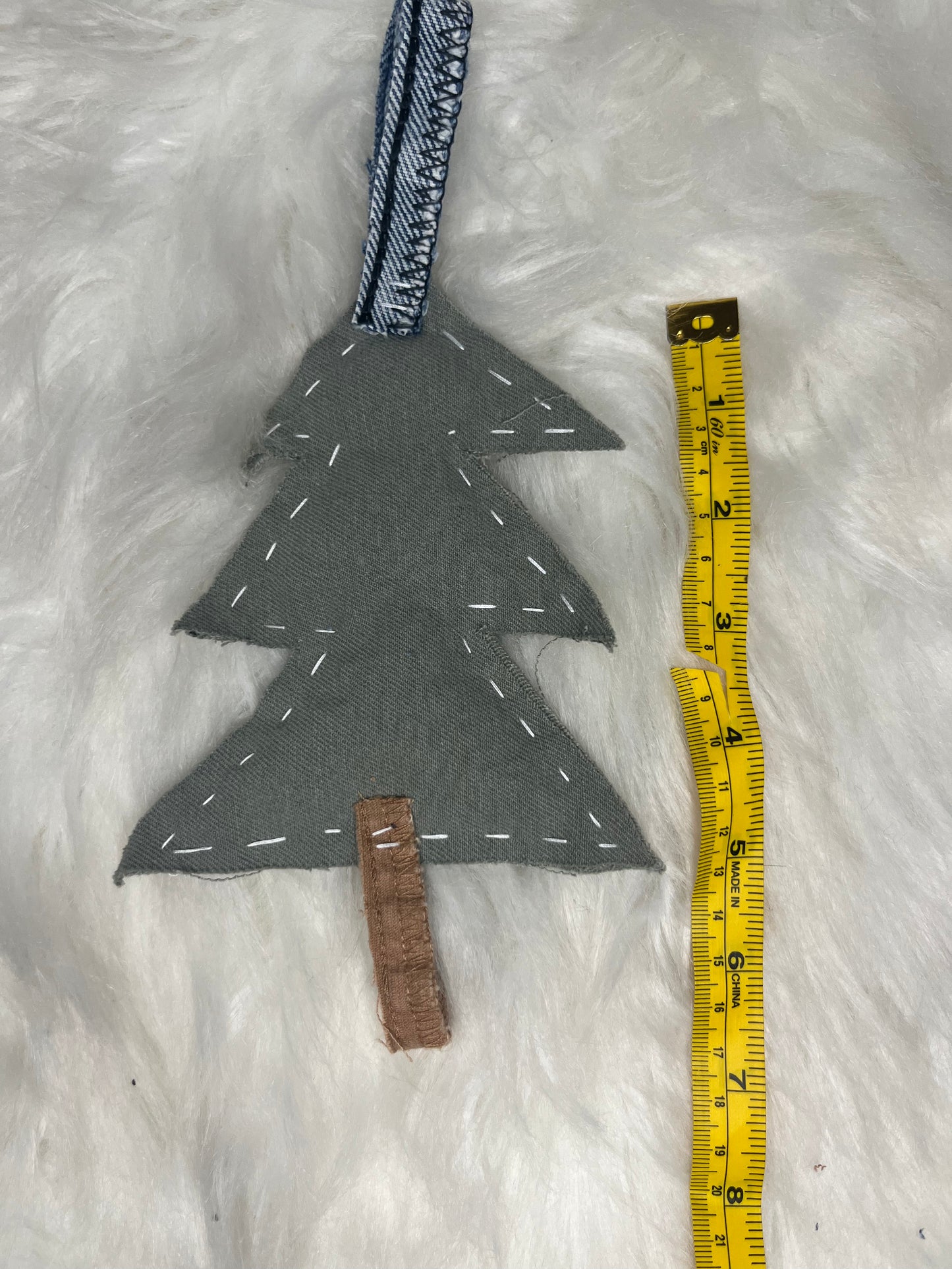 Denim Christmas Tree Ornament