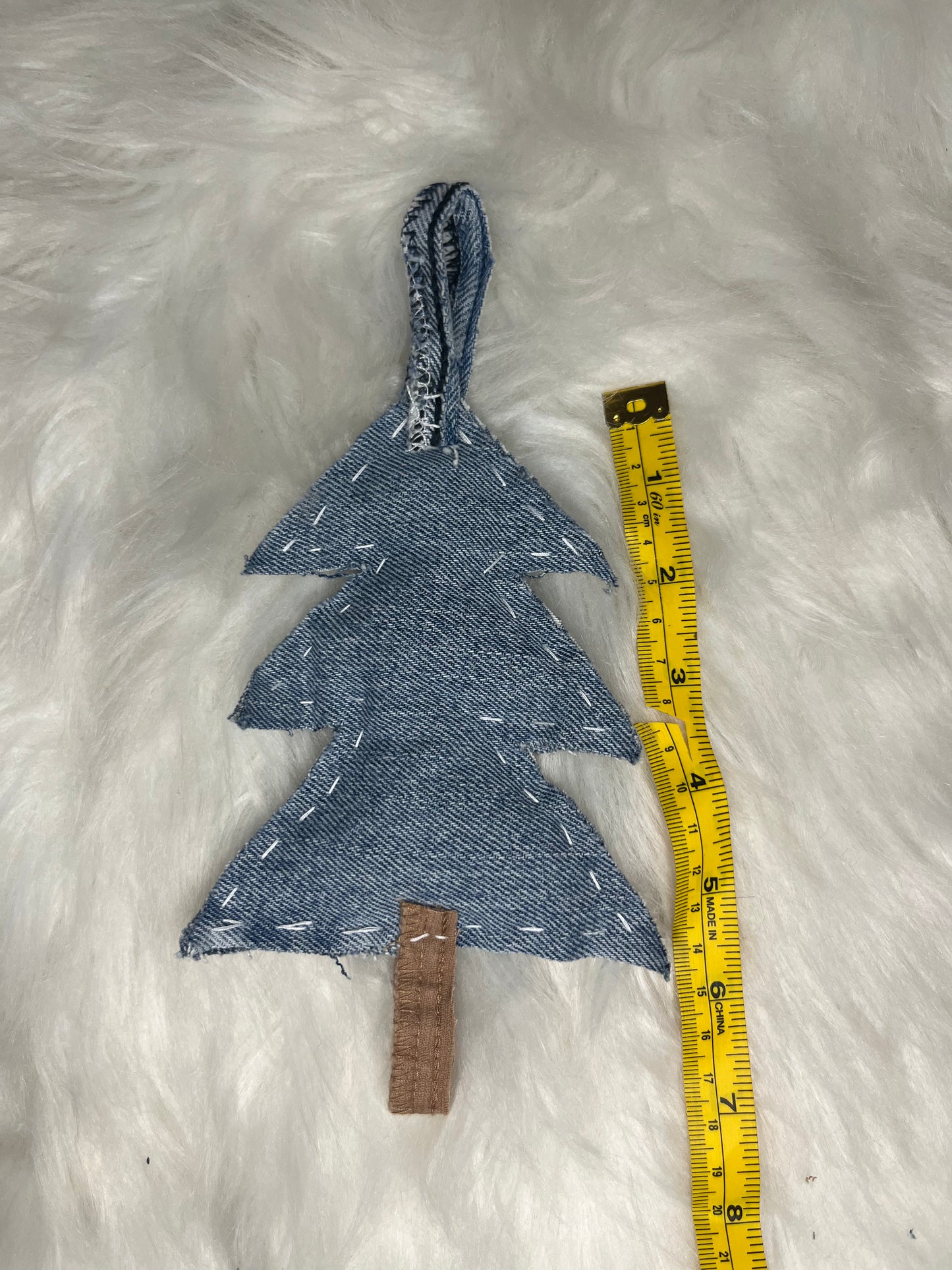 Denim Christmas Tree Ornament
