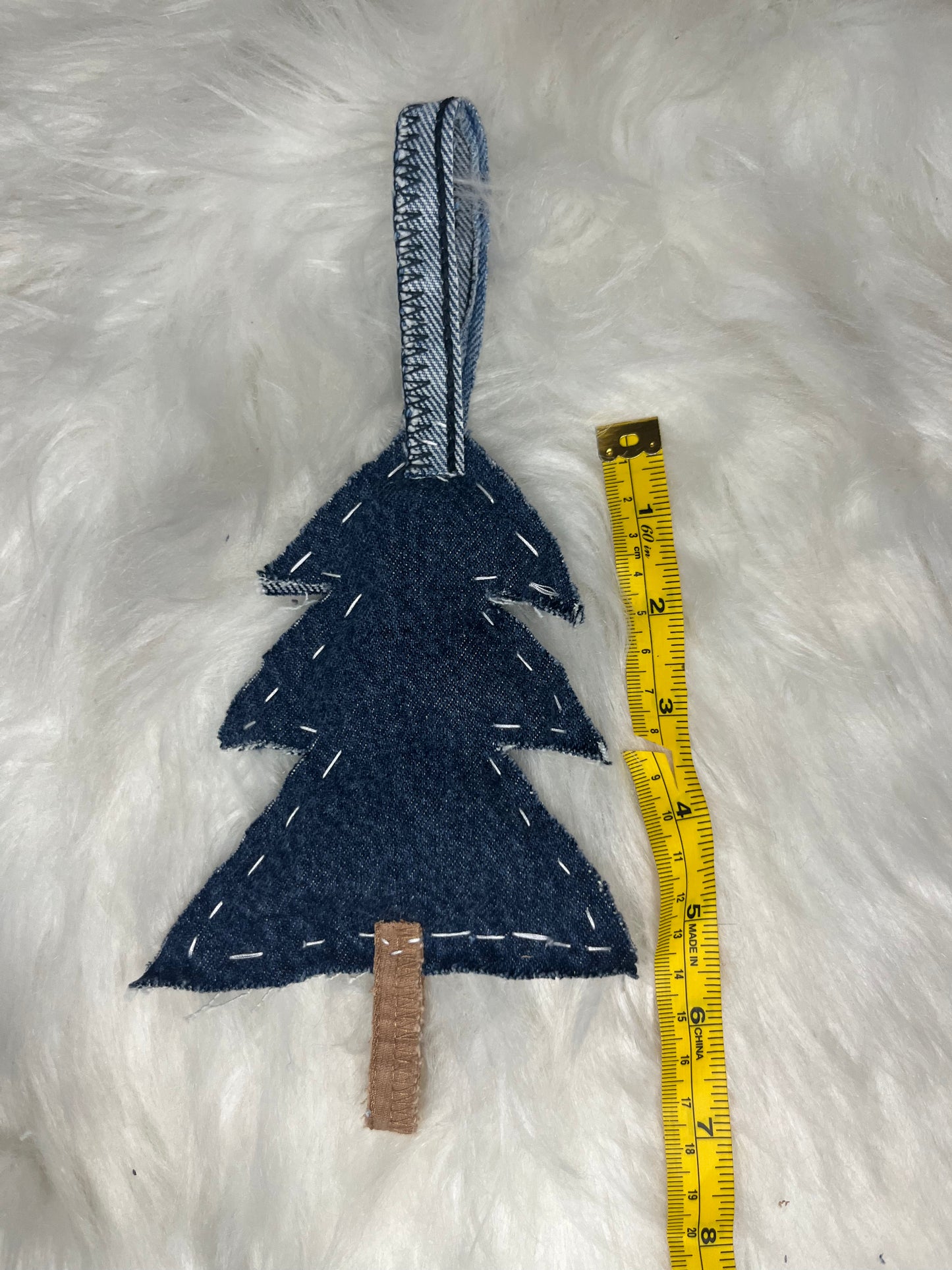 Denim Christmas Tree Ornament