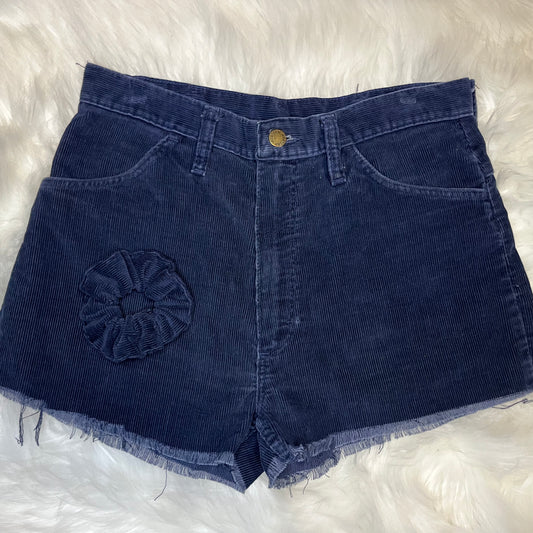 Navy Corduroy Rustlers w/ Matching Scrunchie | Waist 30