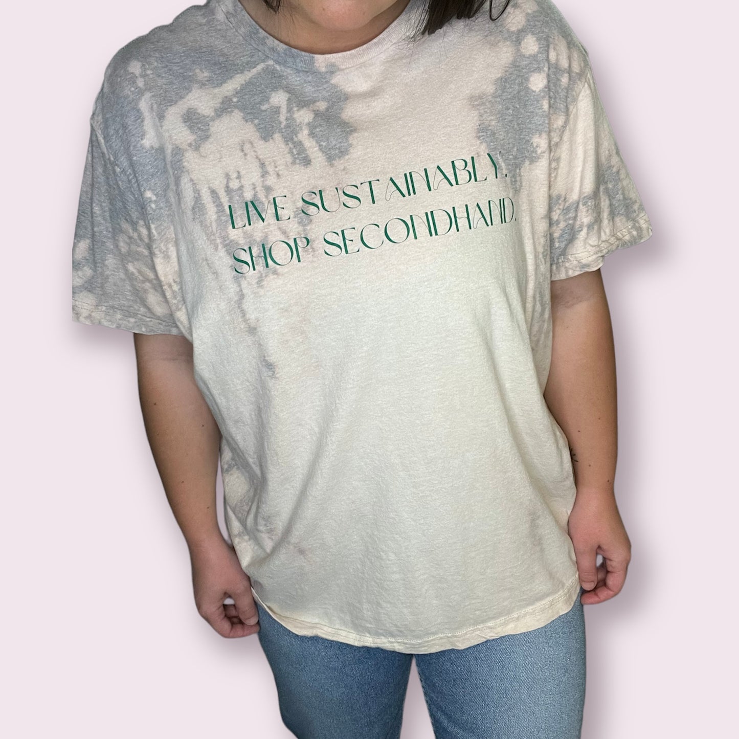 Bleached Sustainably Secondhand Tee | L